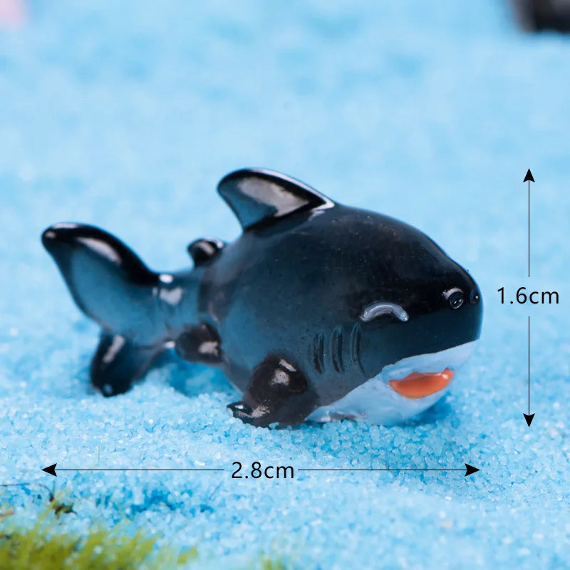 1pc Marine Animal Shark Whale Sea Fish Model Bonsai Figurine Miniature Fairy Garden Decoration DIY Accessories Home Decor Peaceful Pleasures Health and Wellness 15