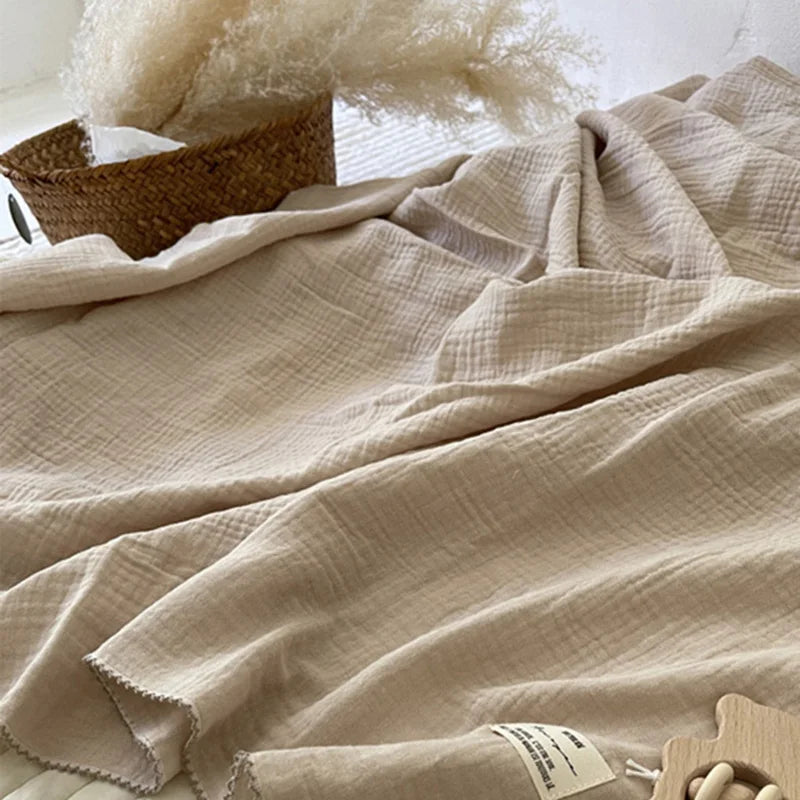 Baby Muslin Swaddle Blanket | 2-Layer Cotton & Bamboo Gauze
