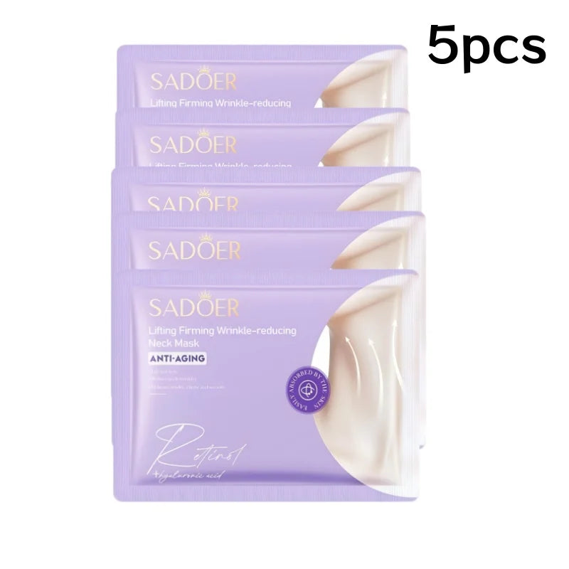 Peptide Firming Neck Mask Lifting And Firming Neck Skin Reduce Fine Lines Deeply Moisturize Makes Skin Glow Nourishing Neck Care Peaceful Pleasures Health and Wellness 5 pcs Neck Wrinkle Patches