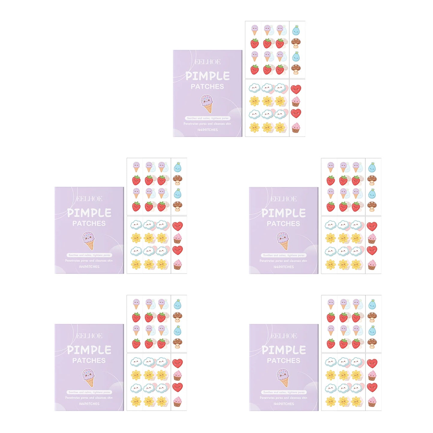 144pc Salicylic Acid Hydrocolloid Acne Patches – Invisible Pimple