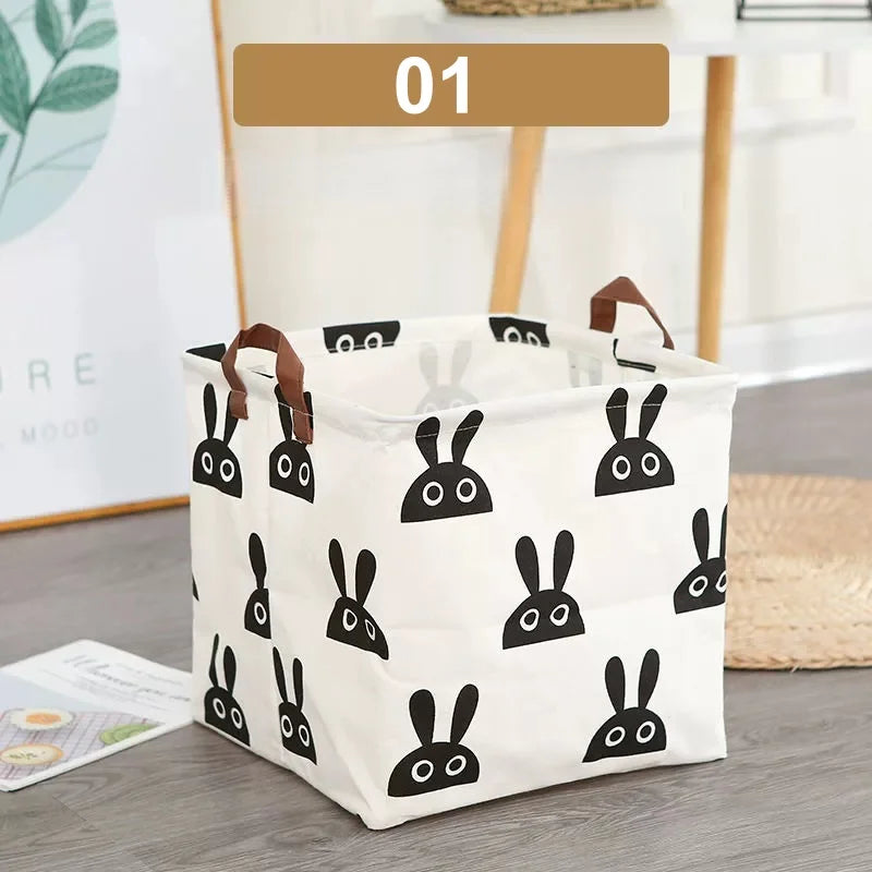 Foldable Cotton Linen Laundry Basket & Storage Organizer Bin Foldable Laundry Hamper Peaceful Pleasures Health and Wellness 01