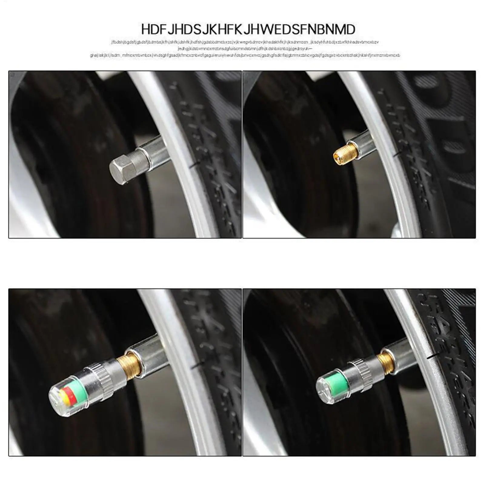 Auto Car Tire Pressure Cap Monitor Valve Stem Caps Sensor Indicator Tire Pressure Allert Tire Pressure Valve 3 Color Eye Alert Peaceful Pleasures Health and Wellness