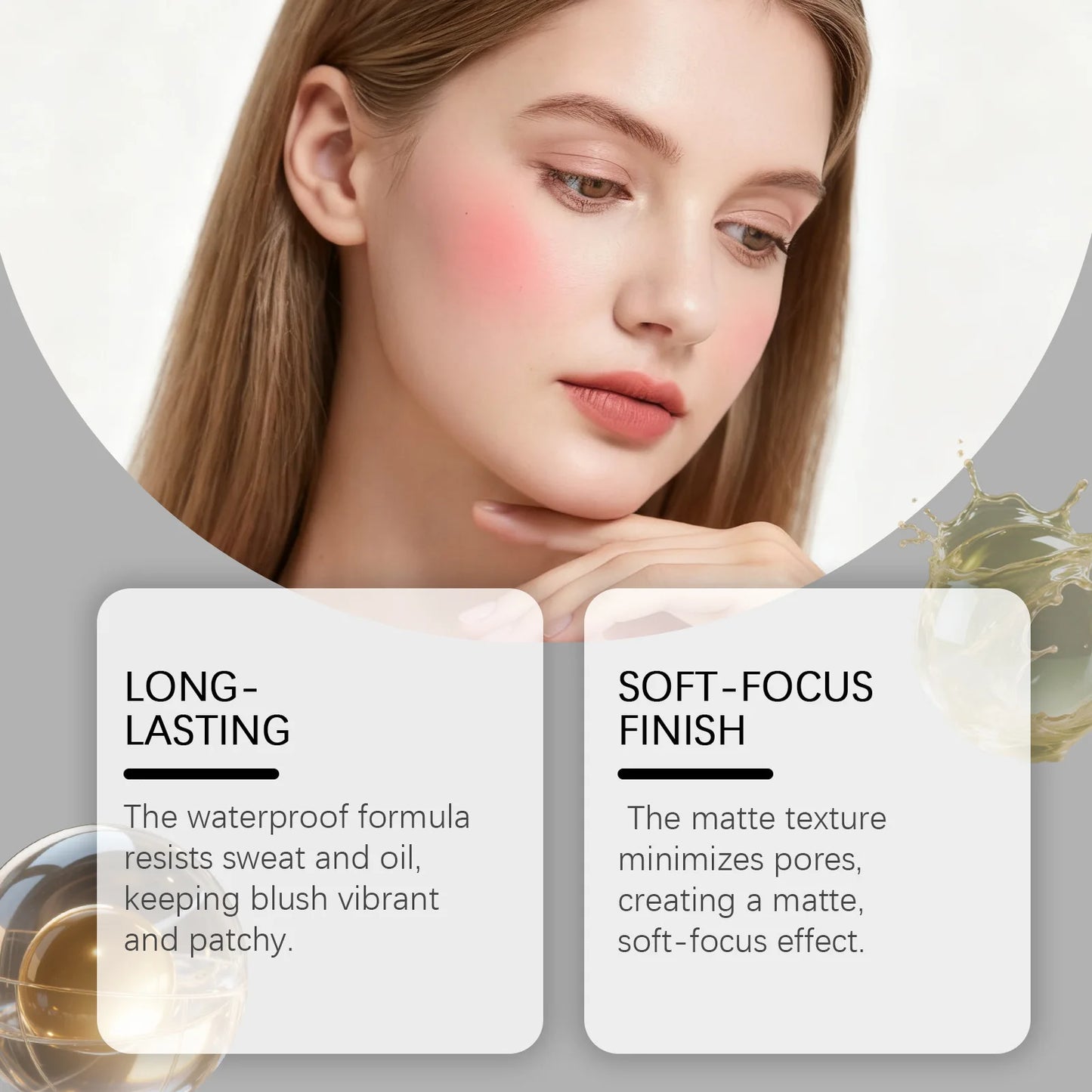 Matte Blush Powder Palette | Silky Peach Long-Lasting Makeup