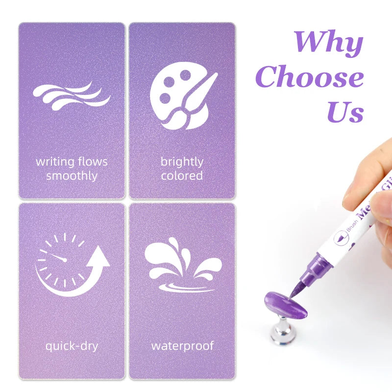 10-Piece Nail Art Pens Set – Waterproof Acrylic Drawing Liner Peaceful Pleasures Health and Wellness