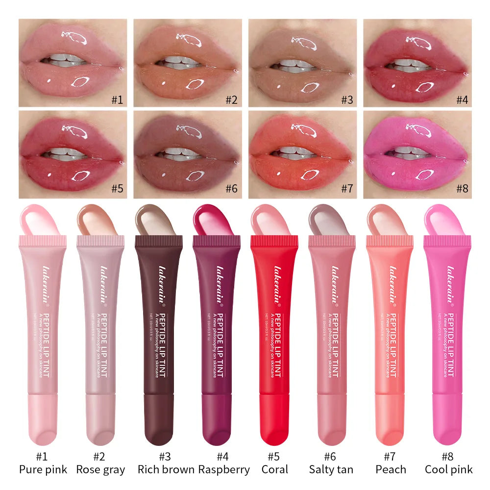 Long Lasting Moisturizing Lip Gloss Waterproof Mirror Glass Shine Transparent Color Halo Dyeing Easy Apply Cosmetics Makeup Peaceful Pleasures Health and Wellness