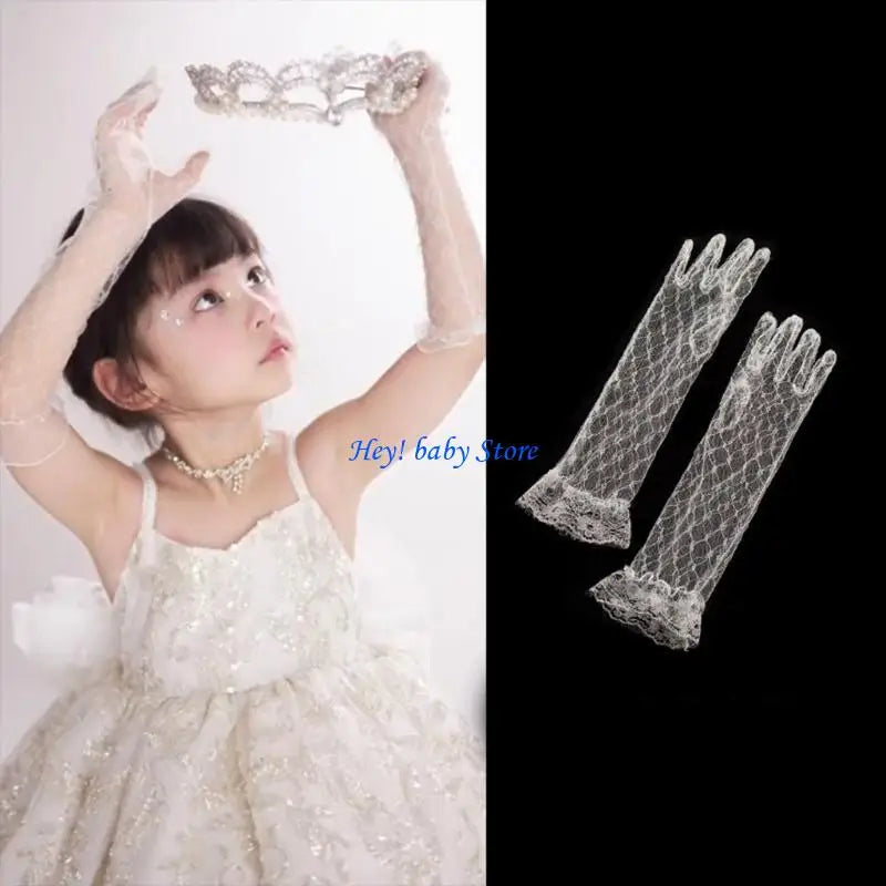 Girls Lace Dress Gloves | Wedding, Birthday & Communion