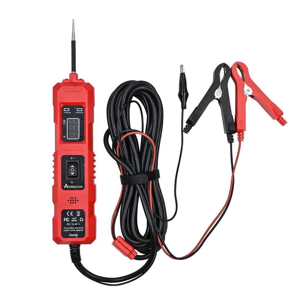 Aermotor Automotive Circuit Tester 6-48V LED Voltage Probe Kit
