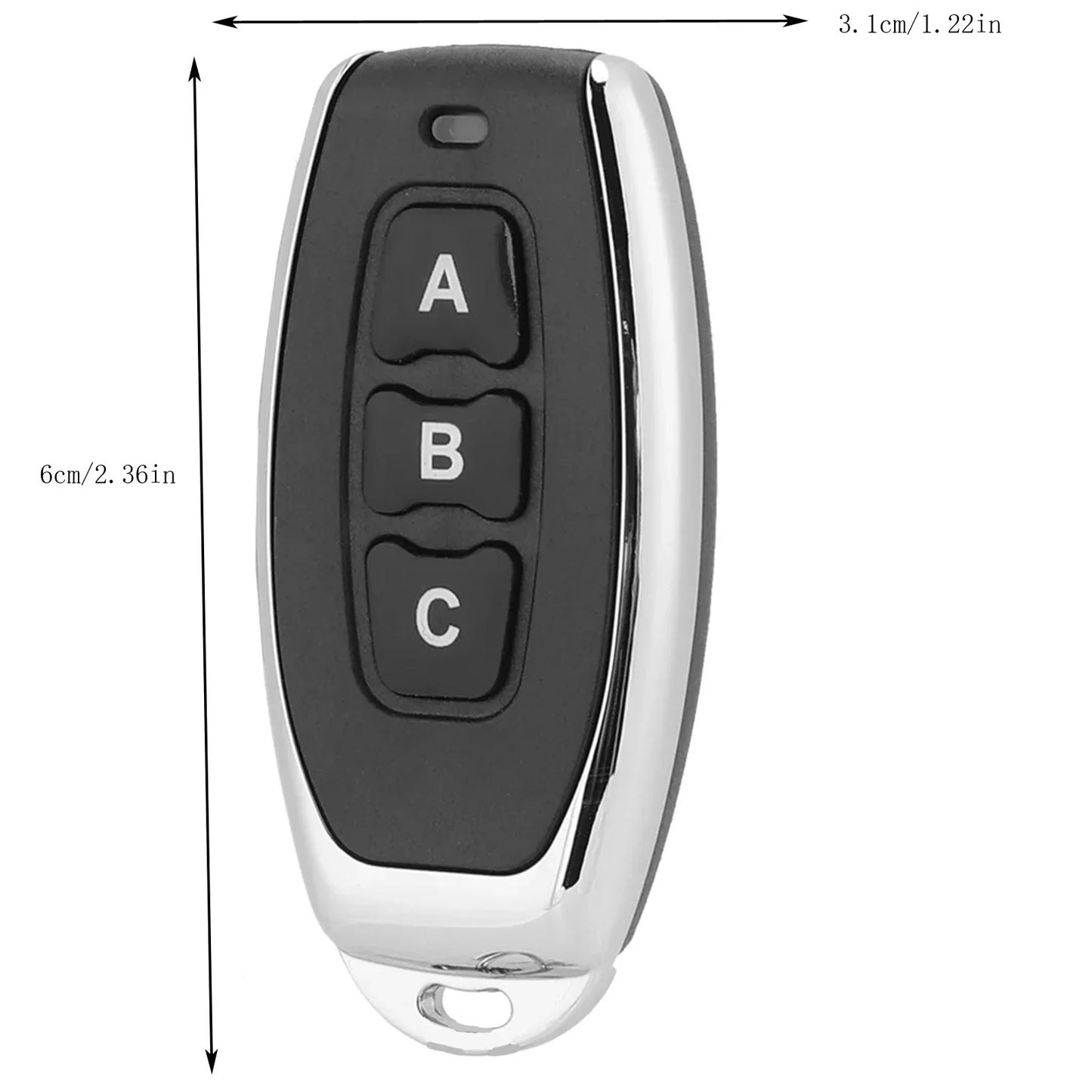 433MHz EV1527 3-Button RF Remote – Gate & Garage Door Control