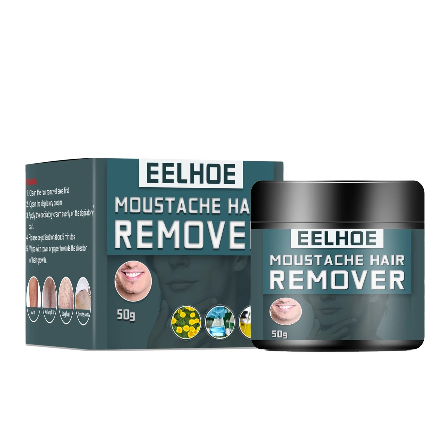 Men's Hair Removal Cream – Face, Beard, Underarms & Chest