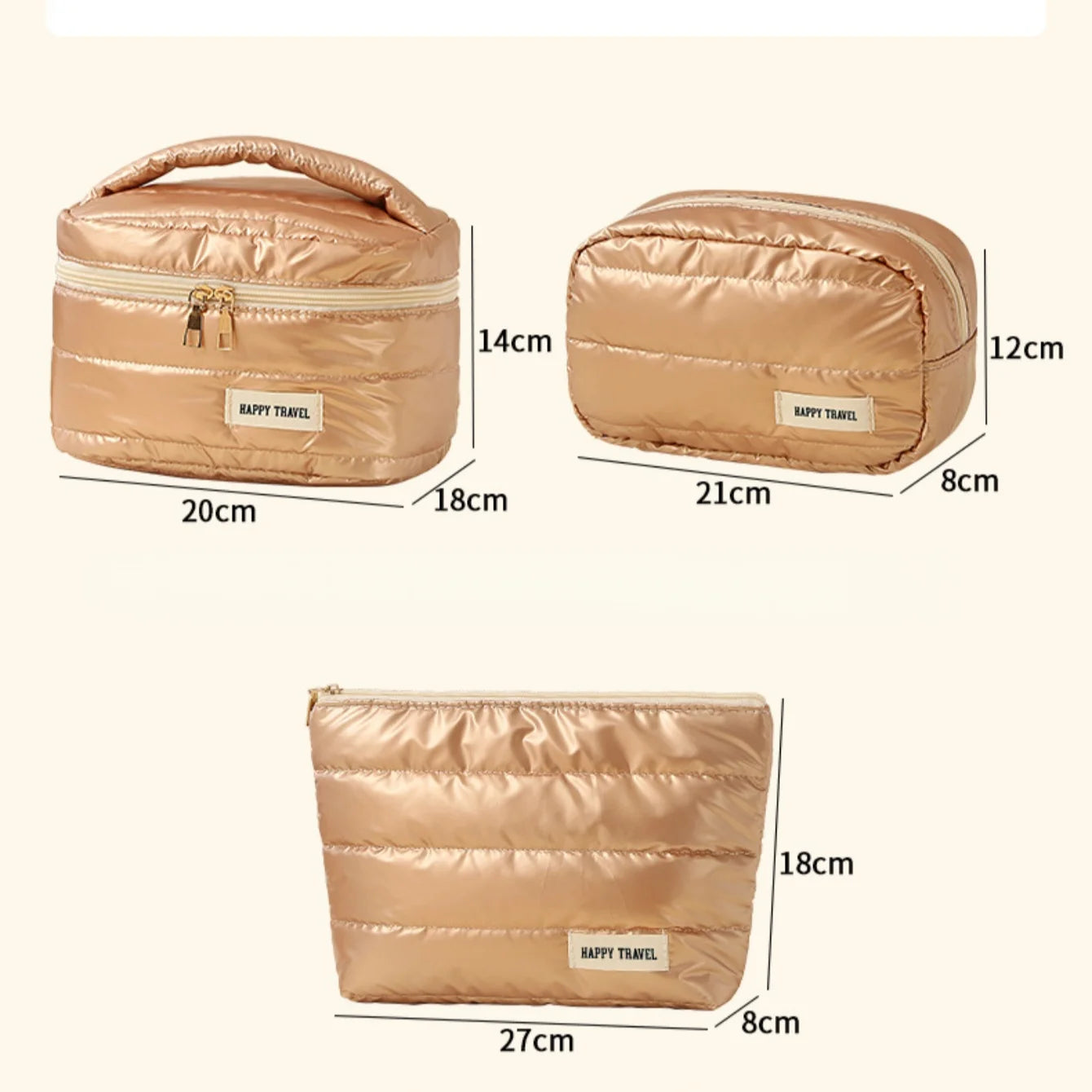 Large Travel Makeup Bag – Waterproof Cosmetic Organizer