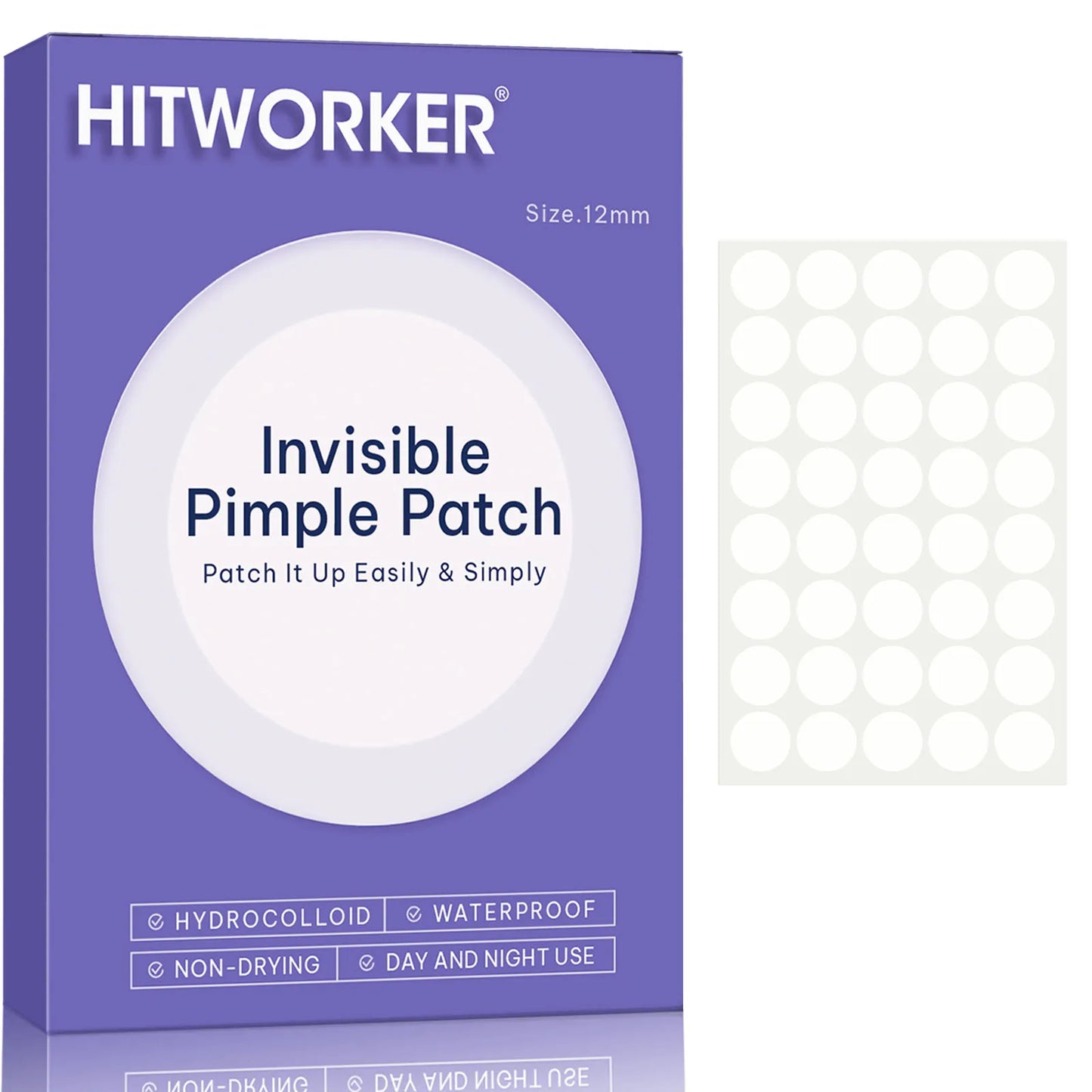 Invisible Waterproof Hydrocolloid Acne Patches | All Skin Types