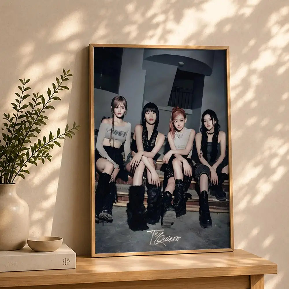 Kpop K-KISS OF LIFES Poster HD Self Adhesive Waterproof Wall Art Ideal for Home Office Dorm Bedroom Great Gift Peaceful Pleasures Health and Wellness