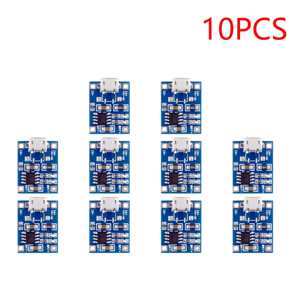 1-10pcs Type-c Micro / TYPE C 5V 1A 18650 TP405~ Lithium Battery Charger Module Charging Board With Protection Dual Functions 1A Peaceful Pleasures Health and Wellness MICRO USB 10PCS