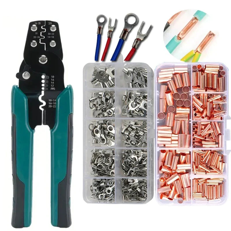 Tongliao Mini Crimping Pliers – Wire Stripper, Cutter & Terminal Kit