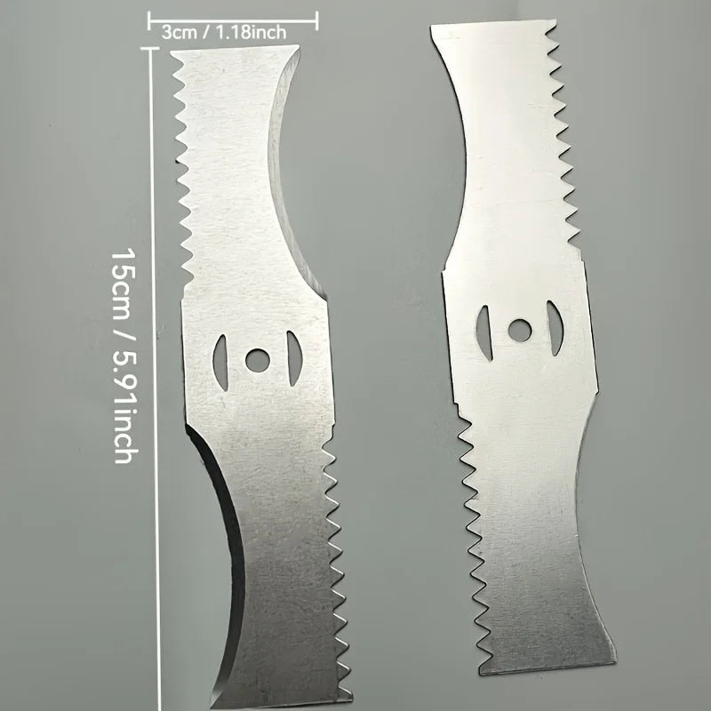 3Sets Arc Shaped Toothed Blade Universal Fit Small Lithium Battery