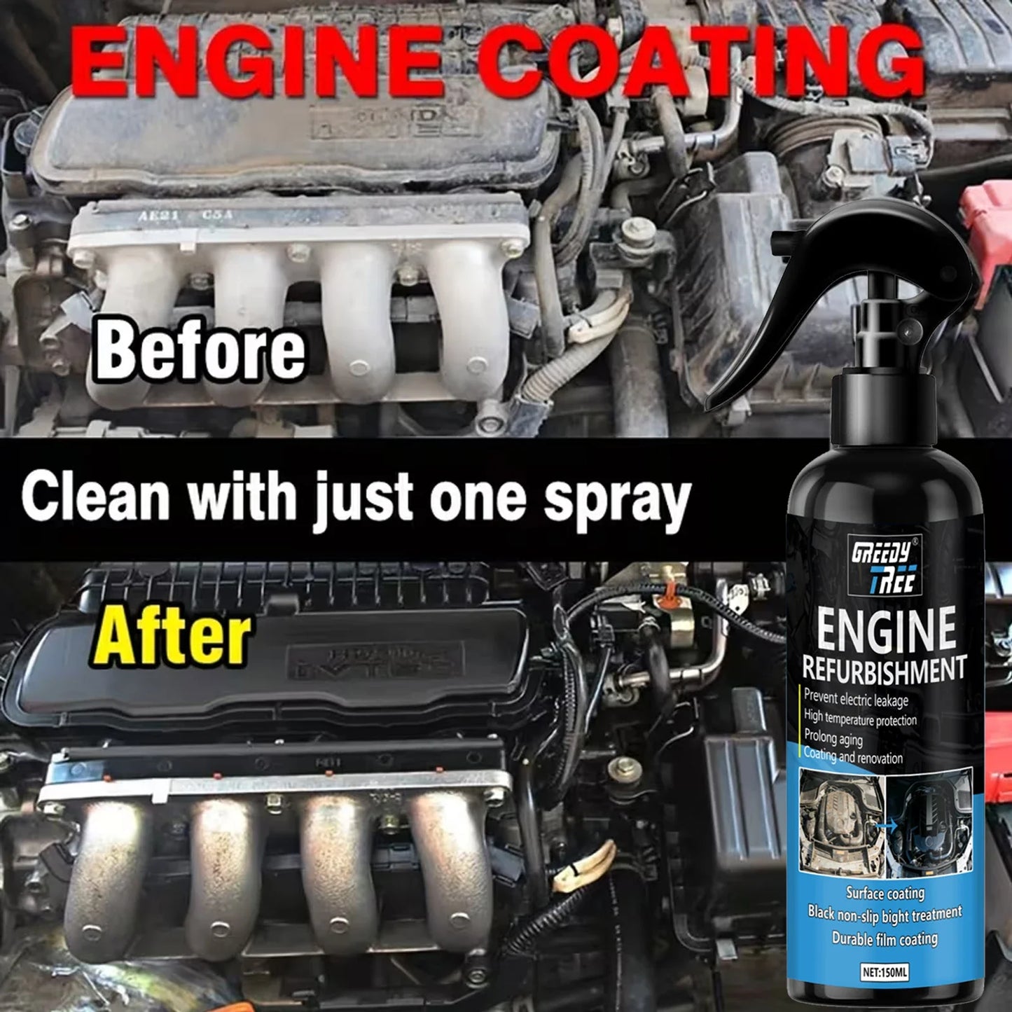 Engine Bay Cleaner & Degreaser – Deep Clean & Shine | 150ml