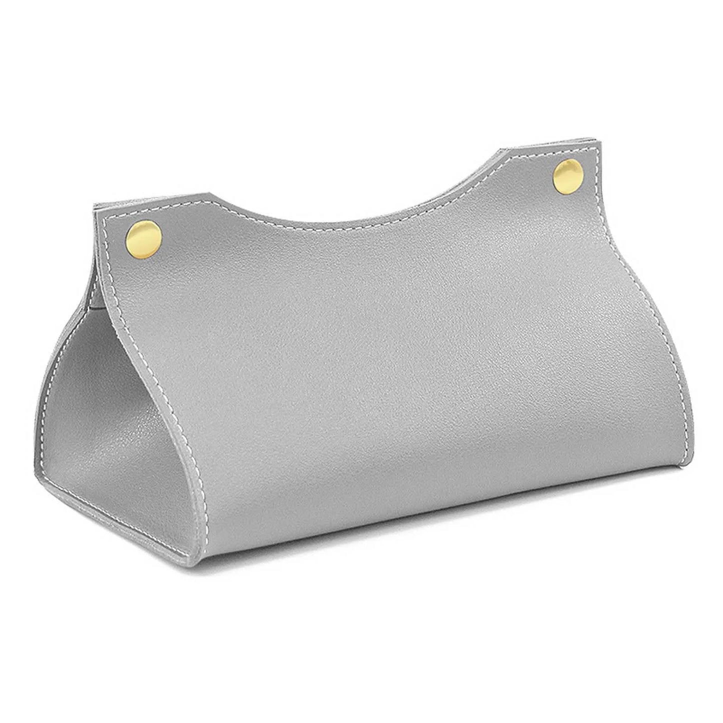 Tissue Box Holder Home Living Room Coffee Table Desktop Simple Napkin Box Kitchen Storage Paper Box PU Leather Organizers Peaceful Pleasures Health and Wellness Gray