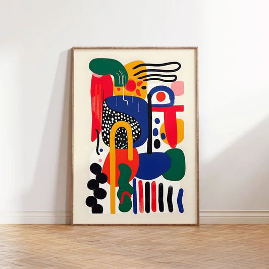 Maximalist Abstract Canvas Wall Art | Colorful Landscape Print Canvas Wall Art Print Peaceful Pleasures Health and Wellness ZLH8542 55x80cm