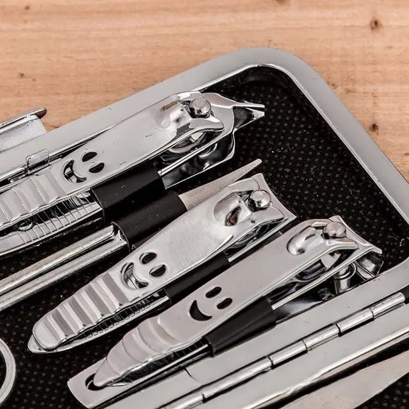 11-Piece Smiley Nail Clipper & Trimmer Set – Stainless Steel Kit Nail Care Kit Peaceful Pleasures Health and Wellness