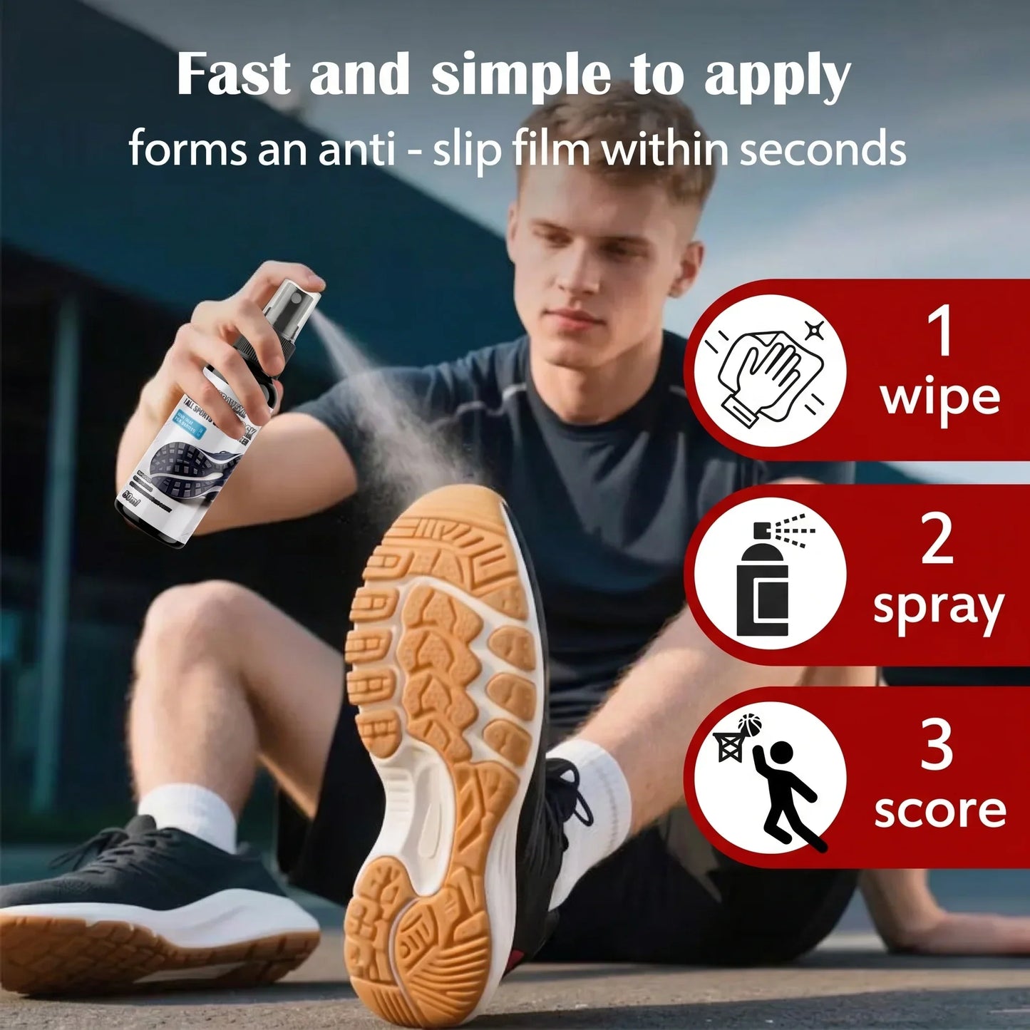 Miravexl Shoe Grip Spray 50ml – Anti-Slip Court Traction