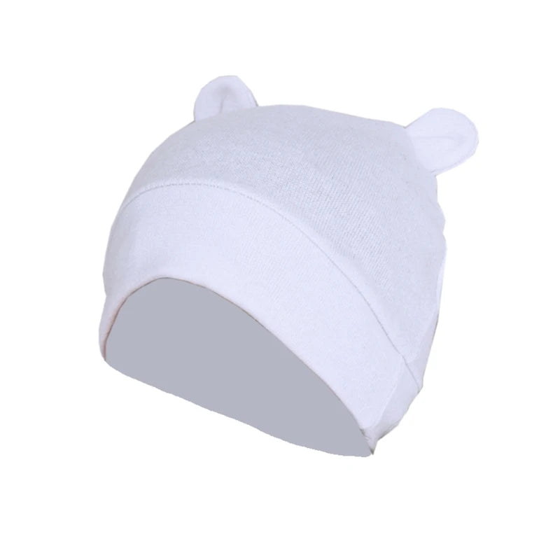 Infant Cotton Baby Bonnet Hospital Hat | Soft Solid Color 0-24M