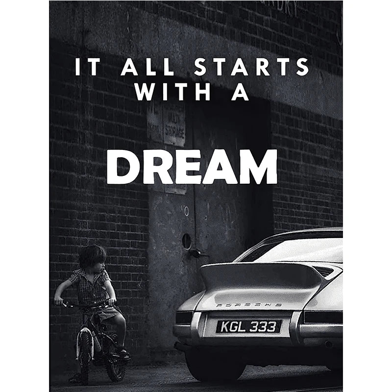 Poster Wall Art Decorative Paintings Canvas for Home Decor Black and White it All Starts with a Dream Room Decor Prints Cuadros Peaceful Pleasures Health and Wellness A1 40X60CM