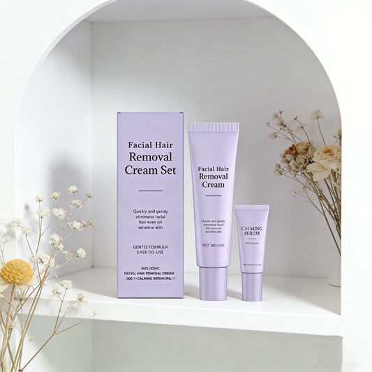 Women's Hair Removal Cream Set with Calming Face Essence Hair Removal Cream Peaceful Pleasures Health and Wellness