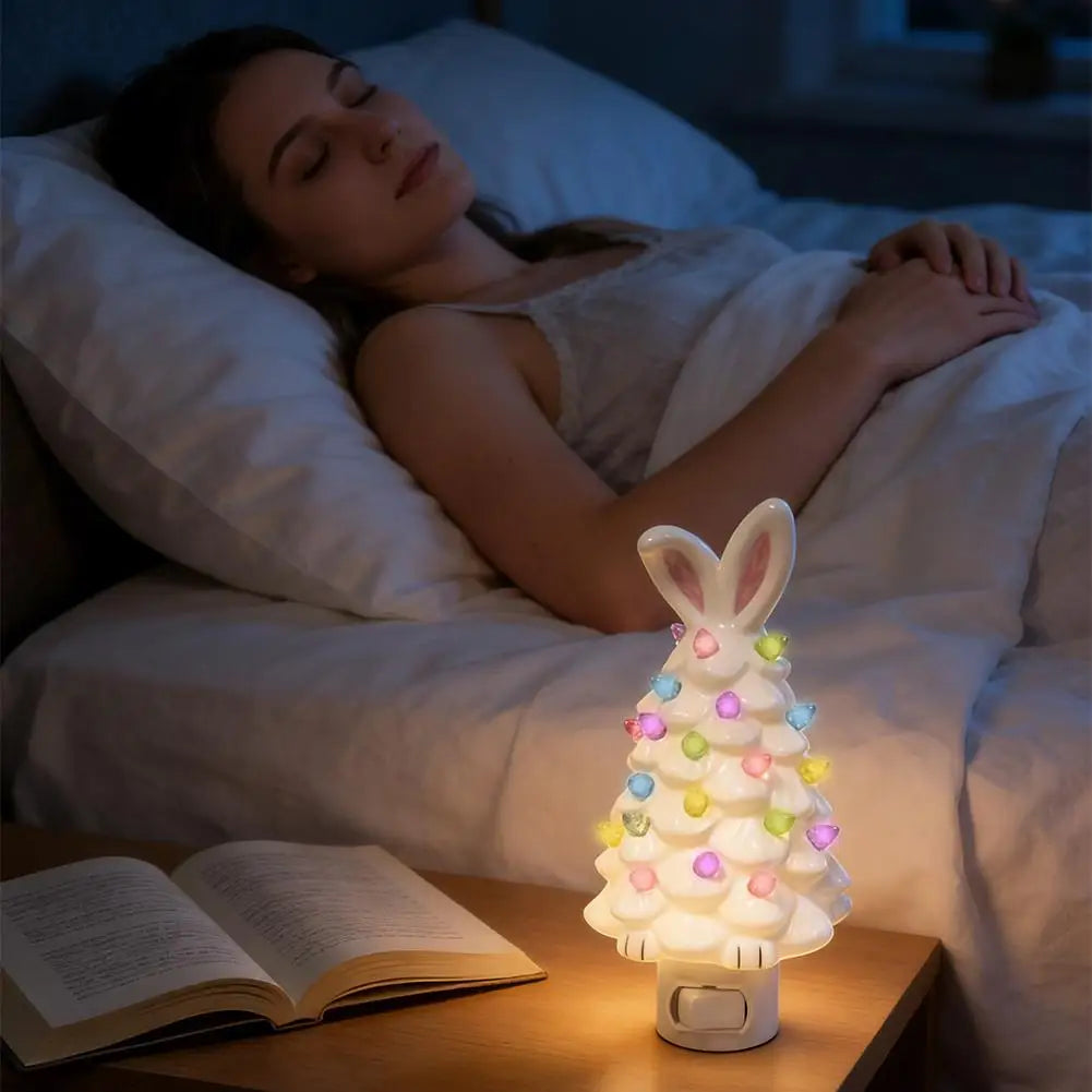Easter Bunny Plug-In Night Light | Kids Room Ambient Wall Lamp