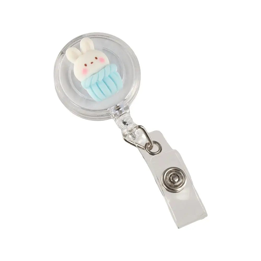 Cute ABS Card Holder Name Tag Nurse Doctor Cartoon ID Card Clips Retractable Badge Reel Badge Holder Name Card Holder Peaceful Pleasures Health and Wellness