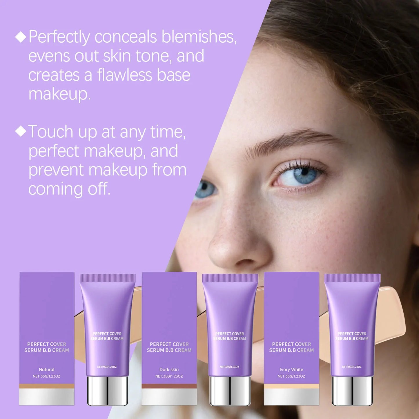 Perfect Cover BB Cream – Hyaluronic Acid Concealer & SPF