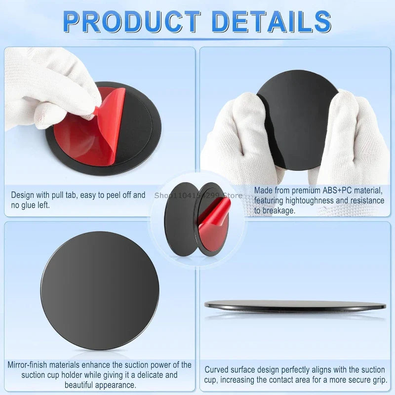 Car Adhesive Disc Pad Base for GPS, Phone & Dash Cam Mounts
