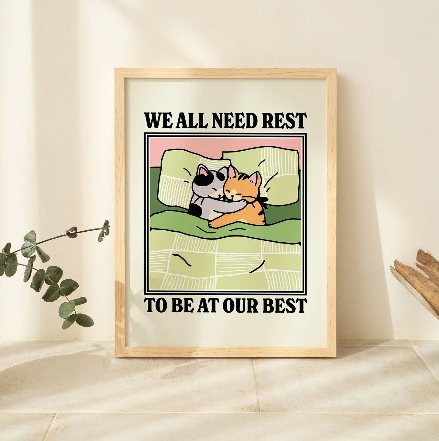 Funny Cat Canvas Wall Art | Spaghetti & Espresso Kitchen Decor