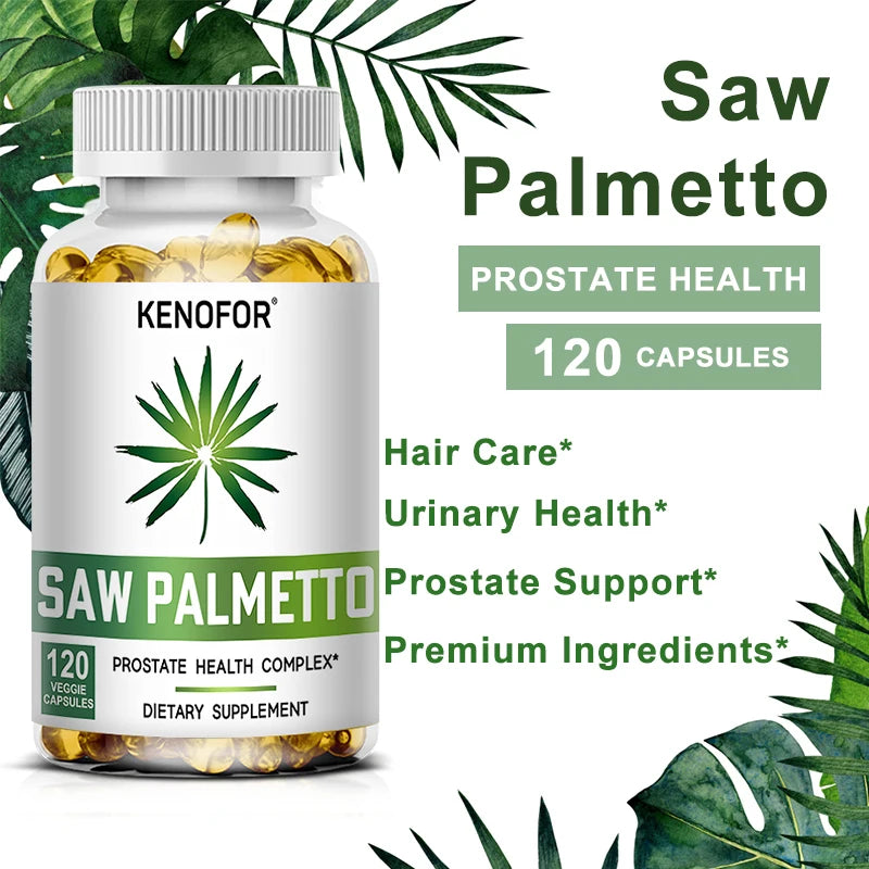 Saw Palmetto Extract, Prostate Health Supplement, Hair Growth Support To Help Maintain Normal Urination Frequency Vegan Capsules Peaceful Pleasures Health and Wellness