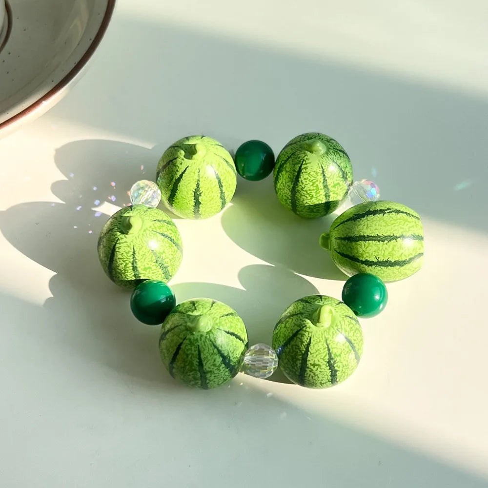 Cherry Fruit Beaded Bracelet | Boho Dopamine Resin Jewelry Beaded Bracelet Peaceful Pleasures Health and Wellness Style 3