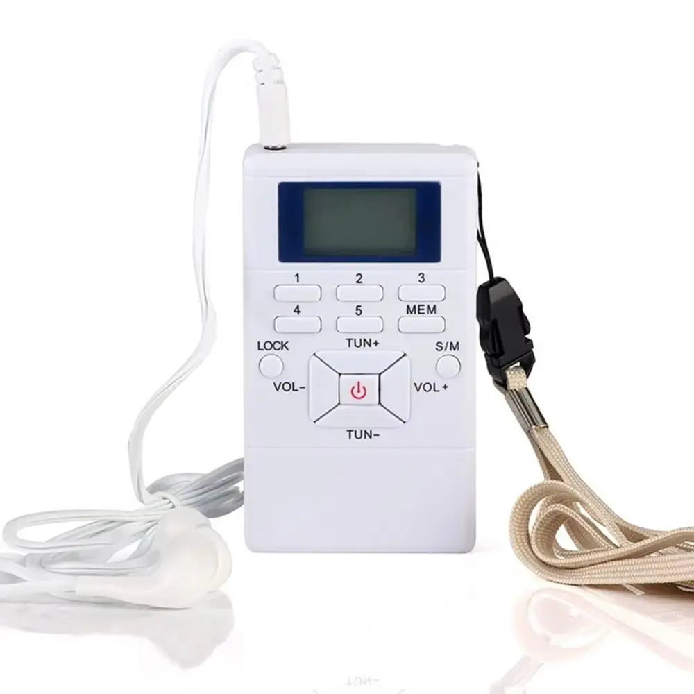 Mini Portable FM Radio LCD Display Built-In Speaker & Presets