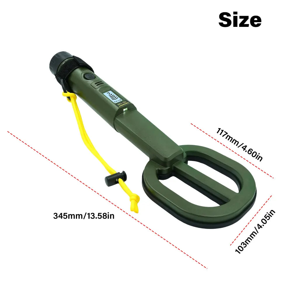 Treasure New TC-130 Handheld Diving Metal Detector Pinpointer Pointer Probe Waterproof Metal Pinpointing 4.6 Inch Search Coil Peaceful Pleasures Health and Wellness TC-130-Green