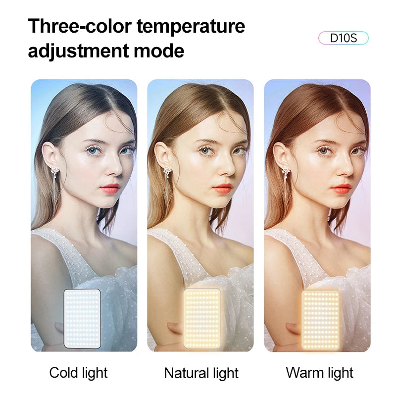 Mobile Phone Full-color RGB Fill Light Mobile Led Light Selfie Led Light Video Shooting Light Led Light Photography Video Light Peaceful Pleasures Health and Wellness