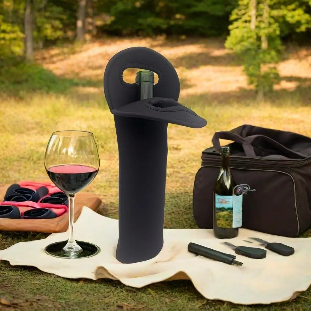 Neoprene Wine Tote Cooler Package for One Bottle Bag Reusable Carrier Cooler Bag for Wedding Birthday Free Shipping Insulated Peaceful Pleasures Health and Wellness