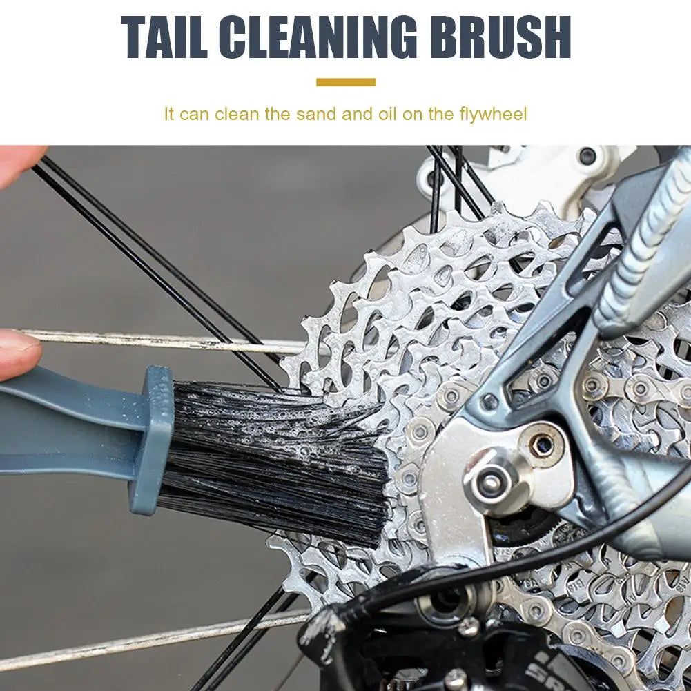 Bicycle Chain Clean Brush Double Head Bike Chain Washer Cleaner Multifunction Portable Chain Cleaning Brush for Motorcycle Bike Peaceful Pleasures Health and Wellness