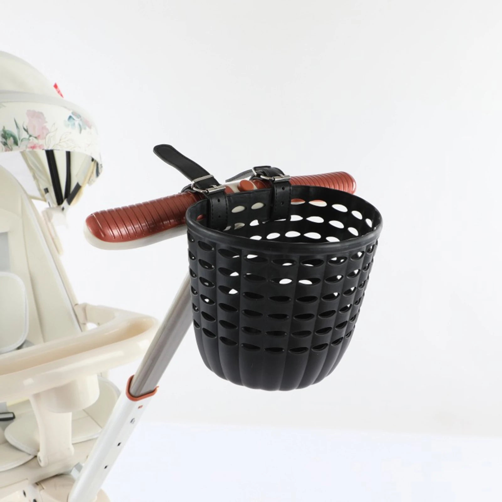 Children's Plastic Bike Basket with Installation Buckle Bike Hanging Basket for Kids Holiday Birthday Gift Peaceful Pleasures Health and Wellness