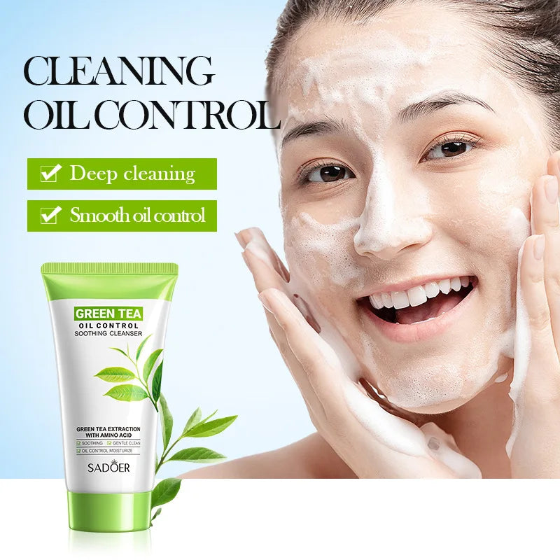 SADOER Peach Green Tea Lemon Face Wash – Deep Pore Cleanser