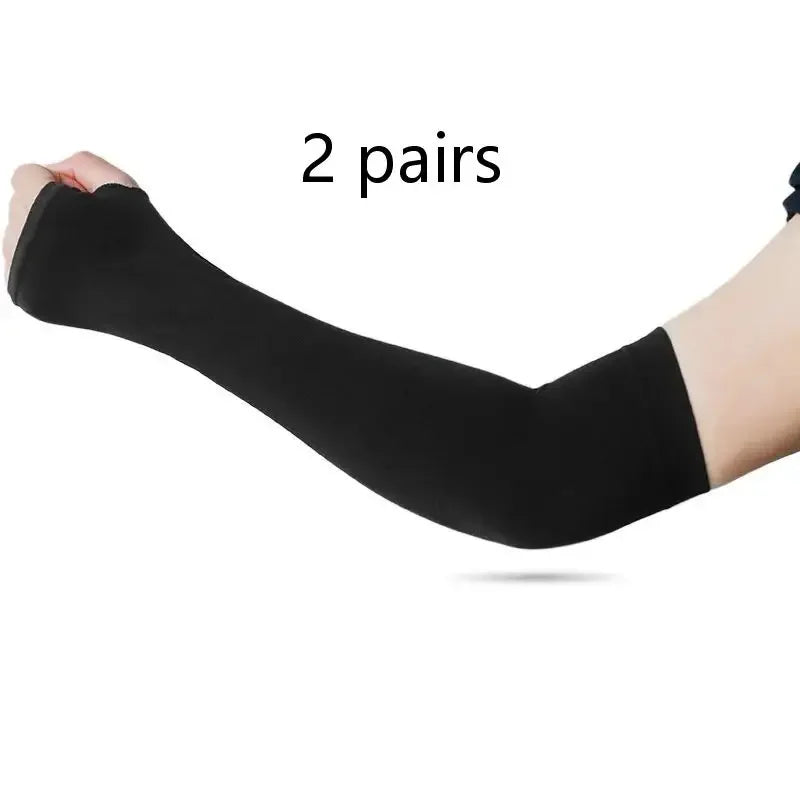UV Arm Sleeves for Cycling & Driving – 2 Pairs | Sun Cover Cycling Arm Sleeves Peaceful Pleasures Health and Wellness