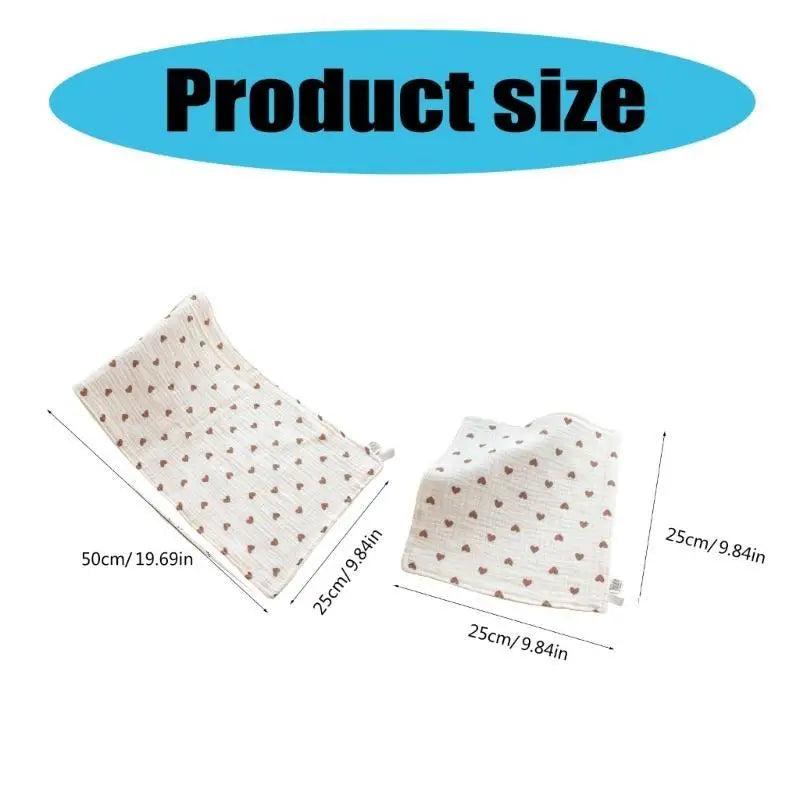 6-Layer Cotton Baby Nursing Towels | Soft Cartoon Face Cloths 2-Pack
