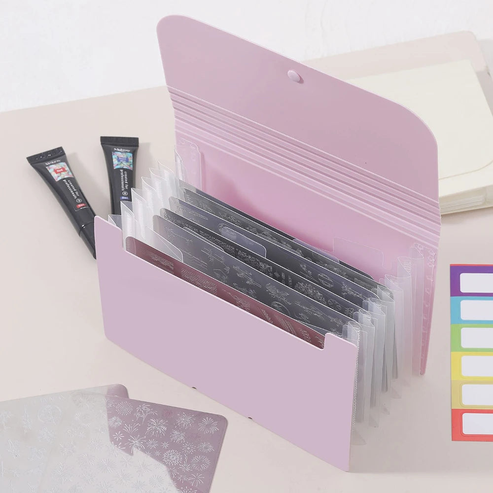 Nail Printing Steel Plate Storage Book Foldable Dustproof Scratch