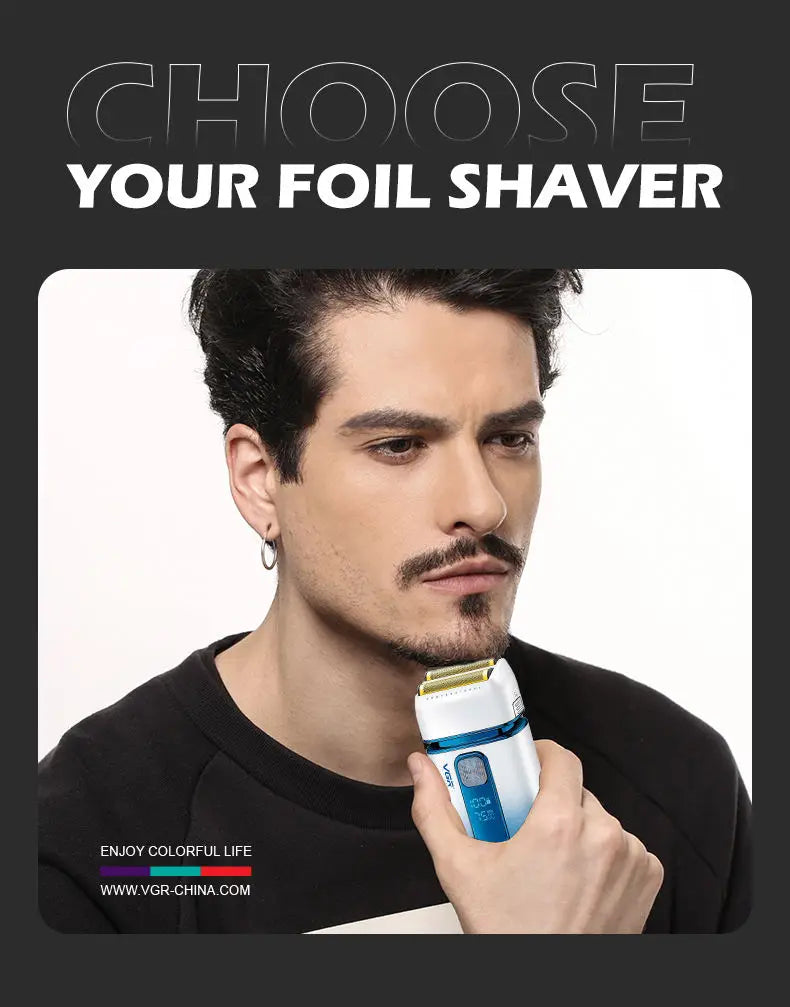 VGR 362 new shaver deep cleaning hair trimmer gradient color men's hair remover intelligent digital multifunctional whitening de Peaceful Pleasures Health and Wellness