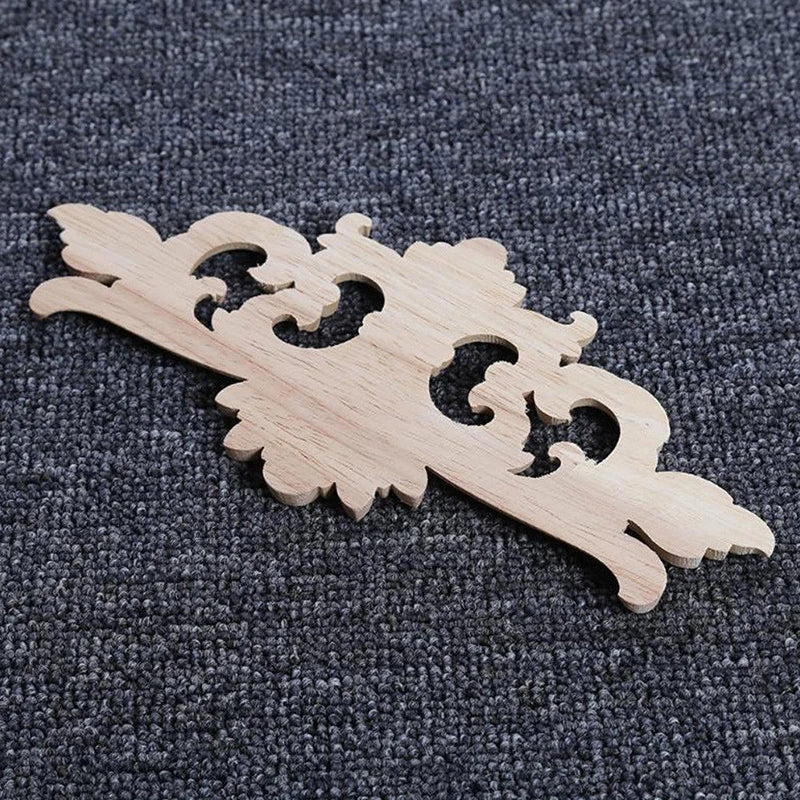 Wood Carved Floral Applique Onlay – Furniture & Door Decor
