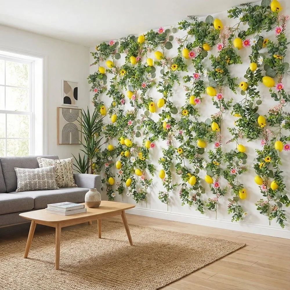 Artificial Lemon Vine 200CM | Realistic Silk Fake Plant Decor
