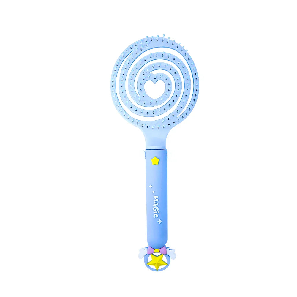 Magic Star Wand Spiral Hollow Comb – Flexible Bristles, 3 Colors