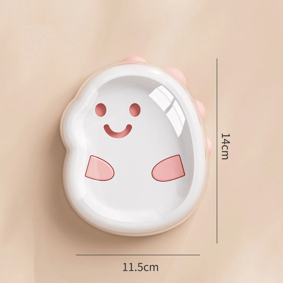1PCS Plastic Cute Cartoon Double-Layer Soap Box with Lid - Drainage Soap Holder for Home, Bathroom Countertop Soap Container Peaceful Pleasures Health and Wellness Pink