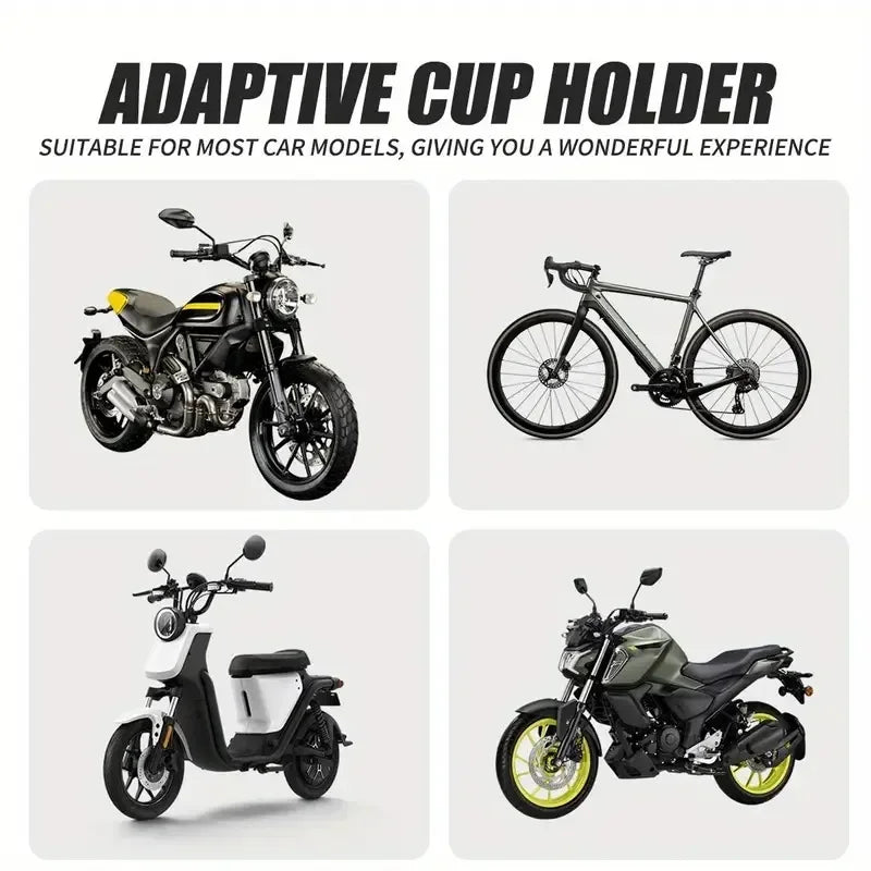 360° Handlebar Water Bottle Cage Mount | Bike & Motorcycle